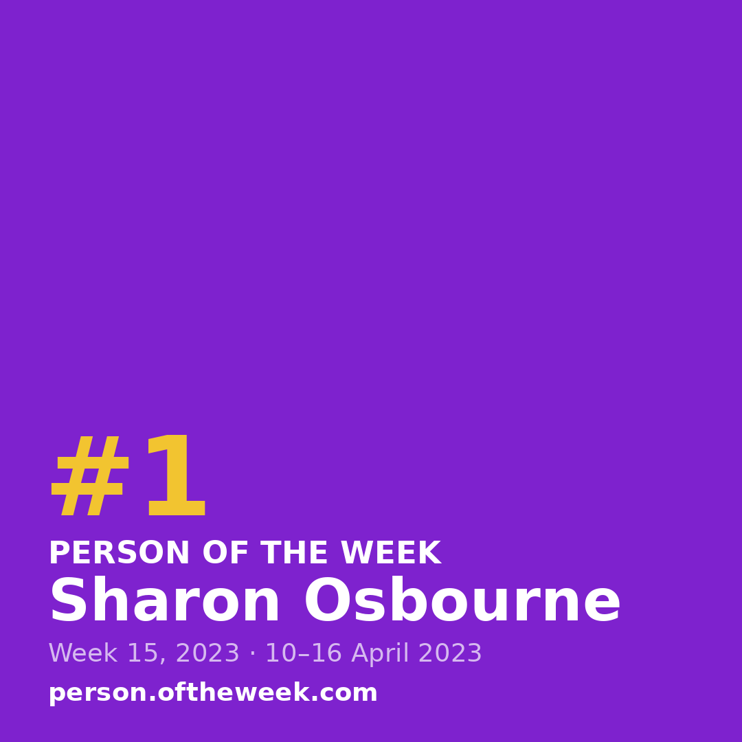Square post (1080×1080) — Sharon Osbourne