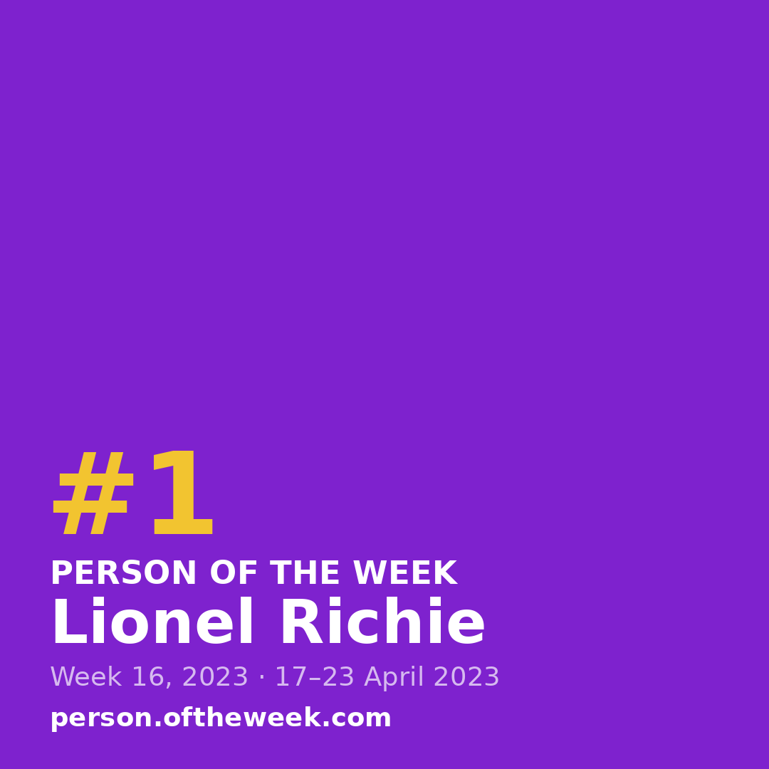 Square post (1080×1080) — Lionel Richie