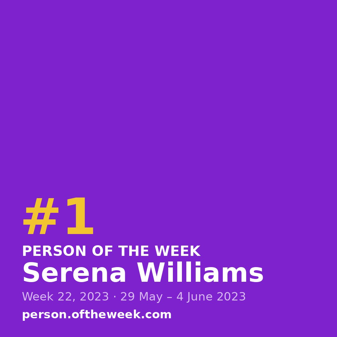 Square post (1080×1080) — Serena Williams