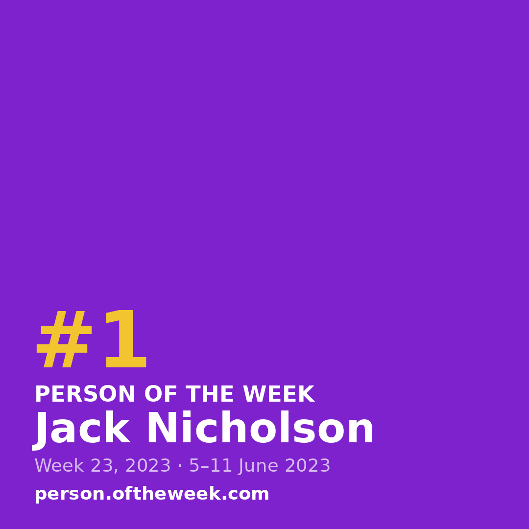 Square post (1080×1080) — Jack Nicholson