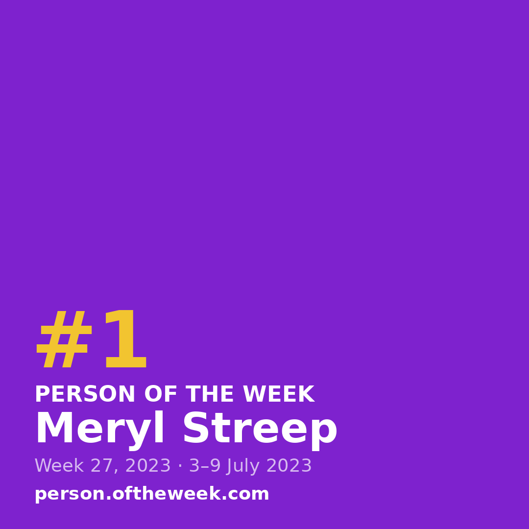 Square post (1080×1080) — Meryl Streep