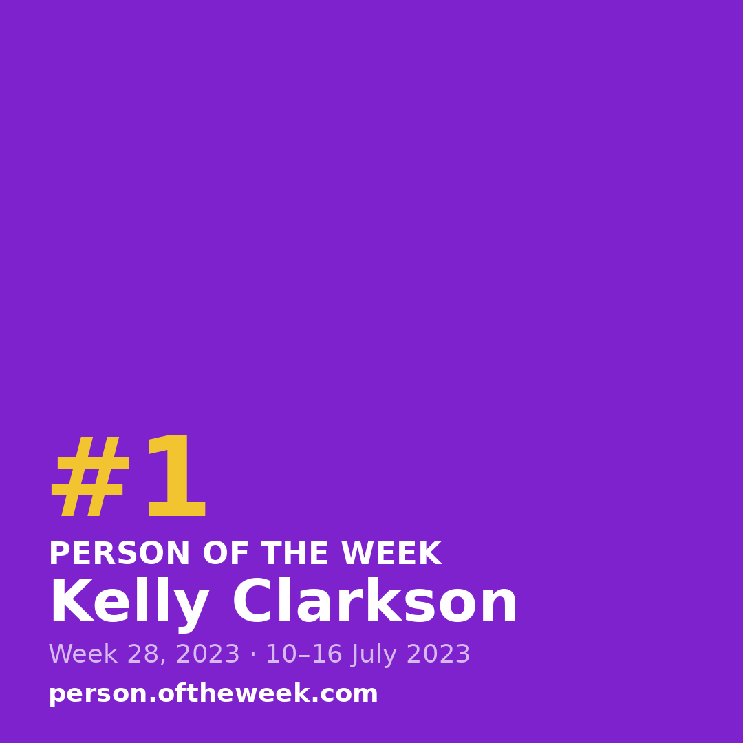 Square post (1080×1080) — Kelly Clarkson