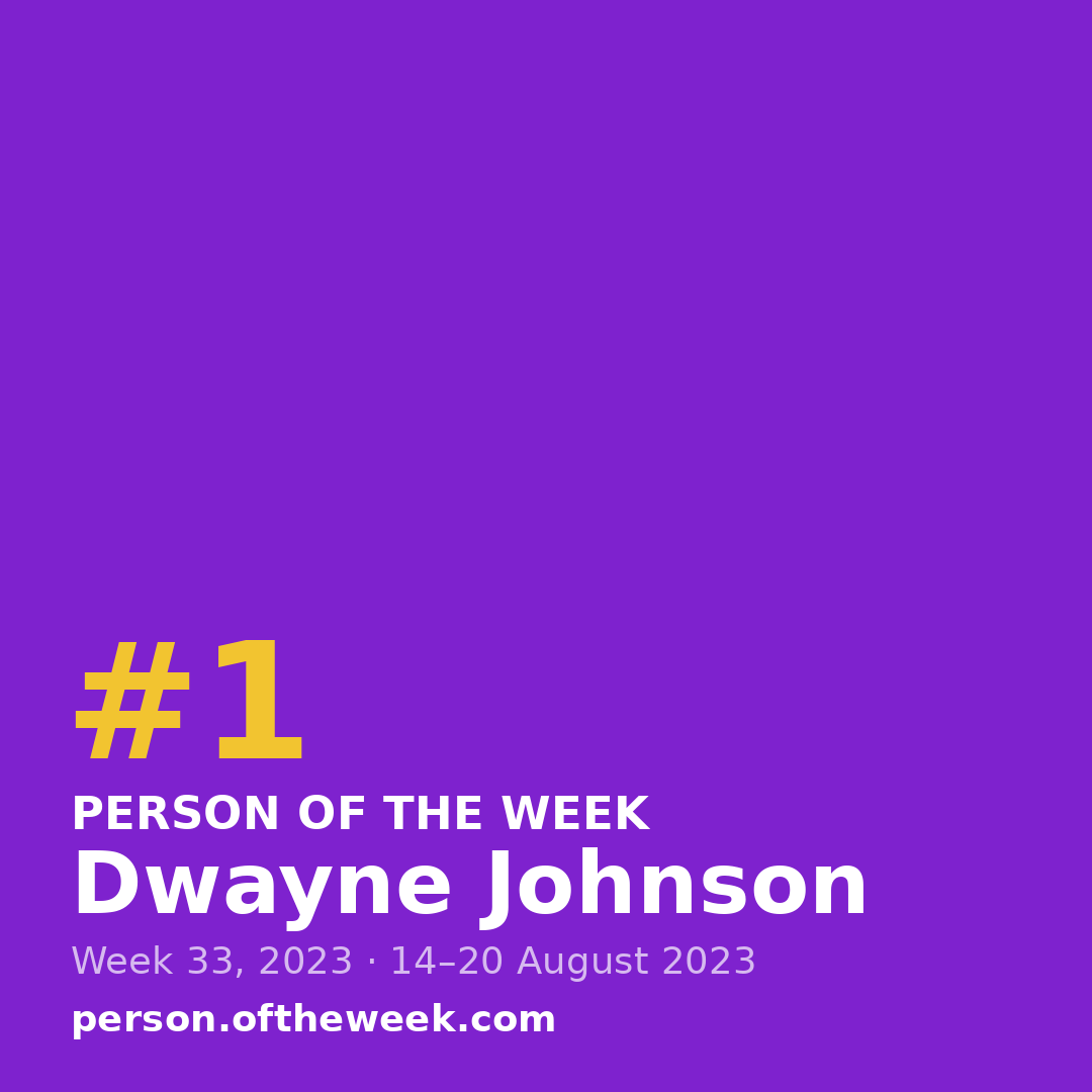 Square post (1080×1080) — Dwayne Johnson