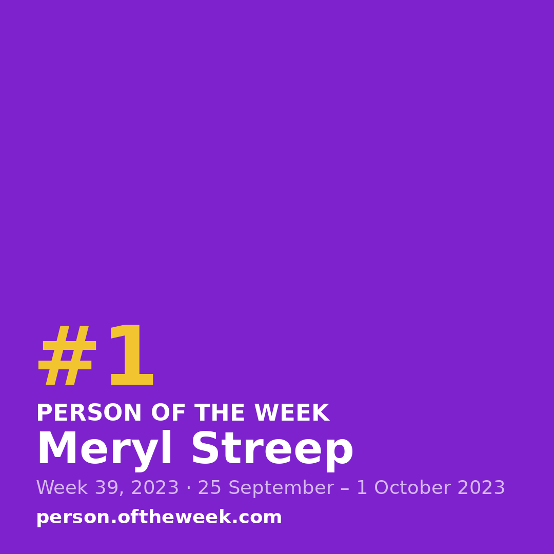 Square post (1080×1080) — Meryl Streep
