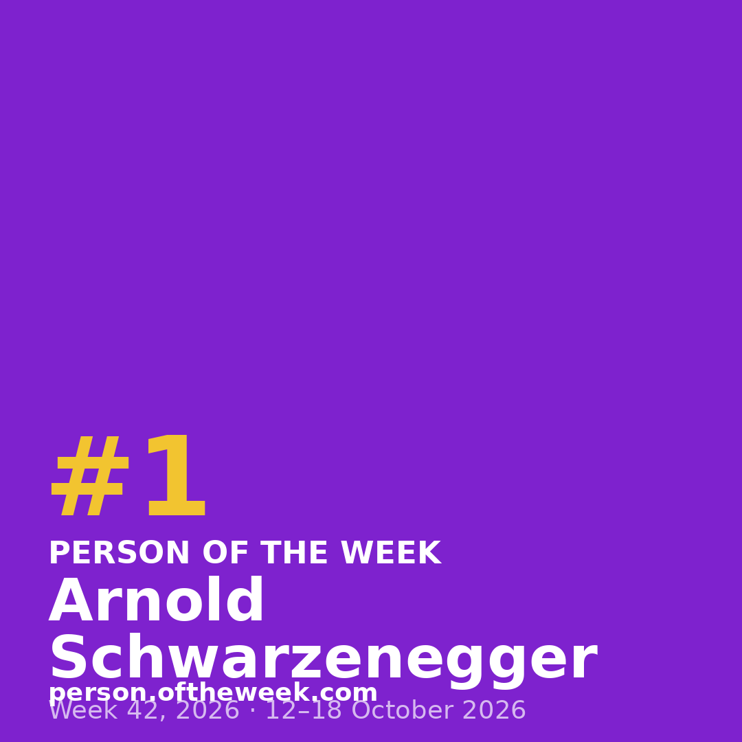 Square post (1080×1080) — Arnold Schwarzenegger